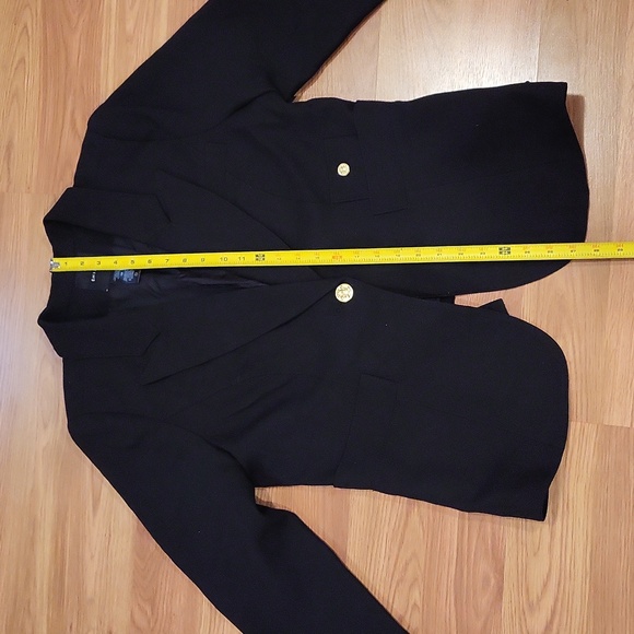 NWOT Smythe Black Classic Dutchess Single Breasted Wool Blazer Size 16 - Picture 12 of 12